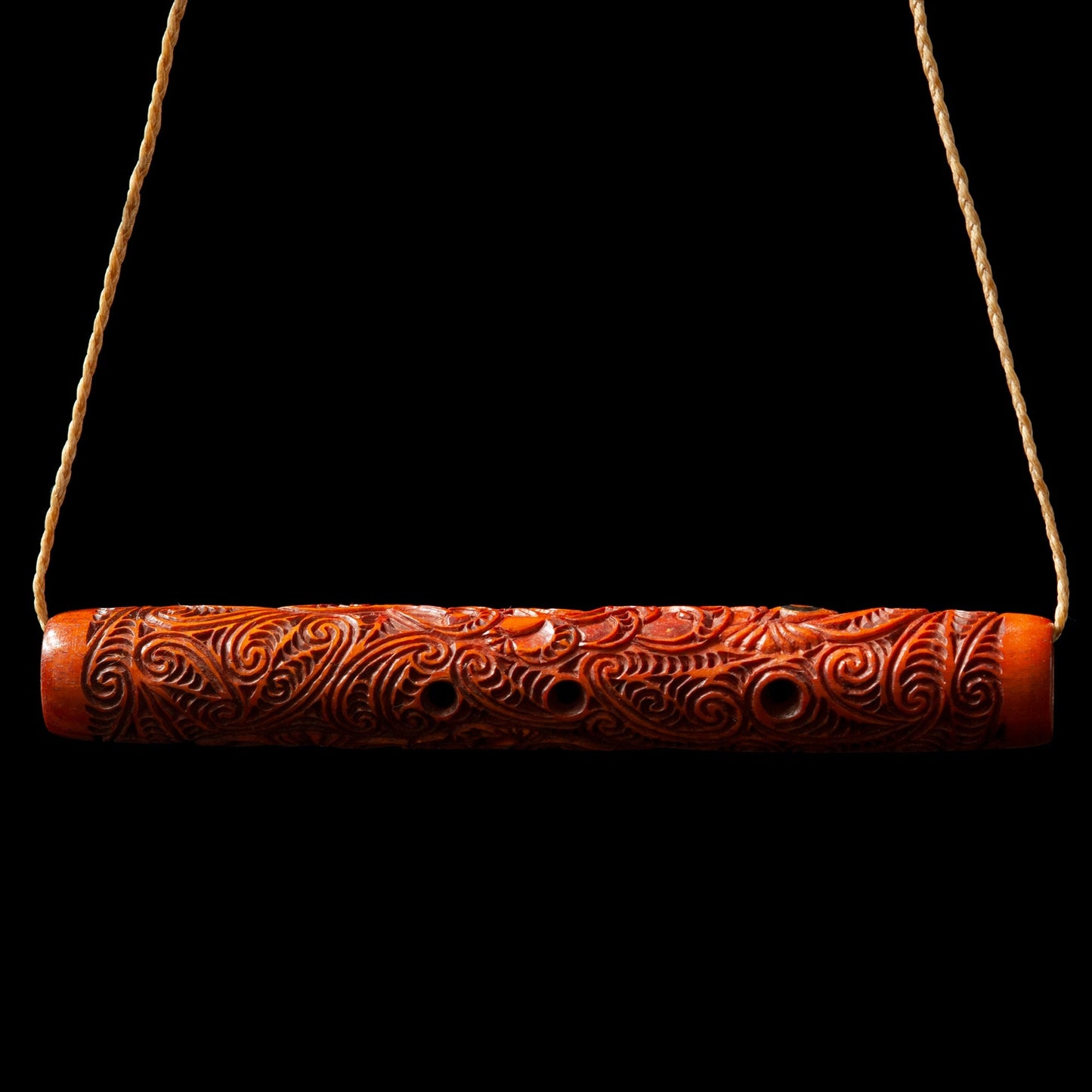 Stained Deer Antler Kōauau Flute by Yuri Terenyi