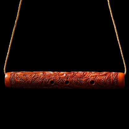 Stained Deer Antler Kōauau Flute by Yuri Terenyi