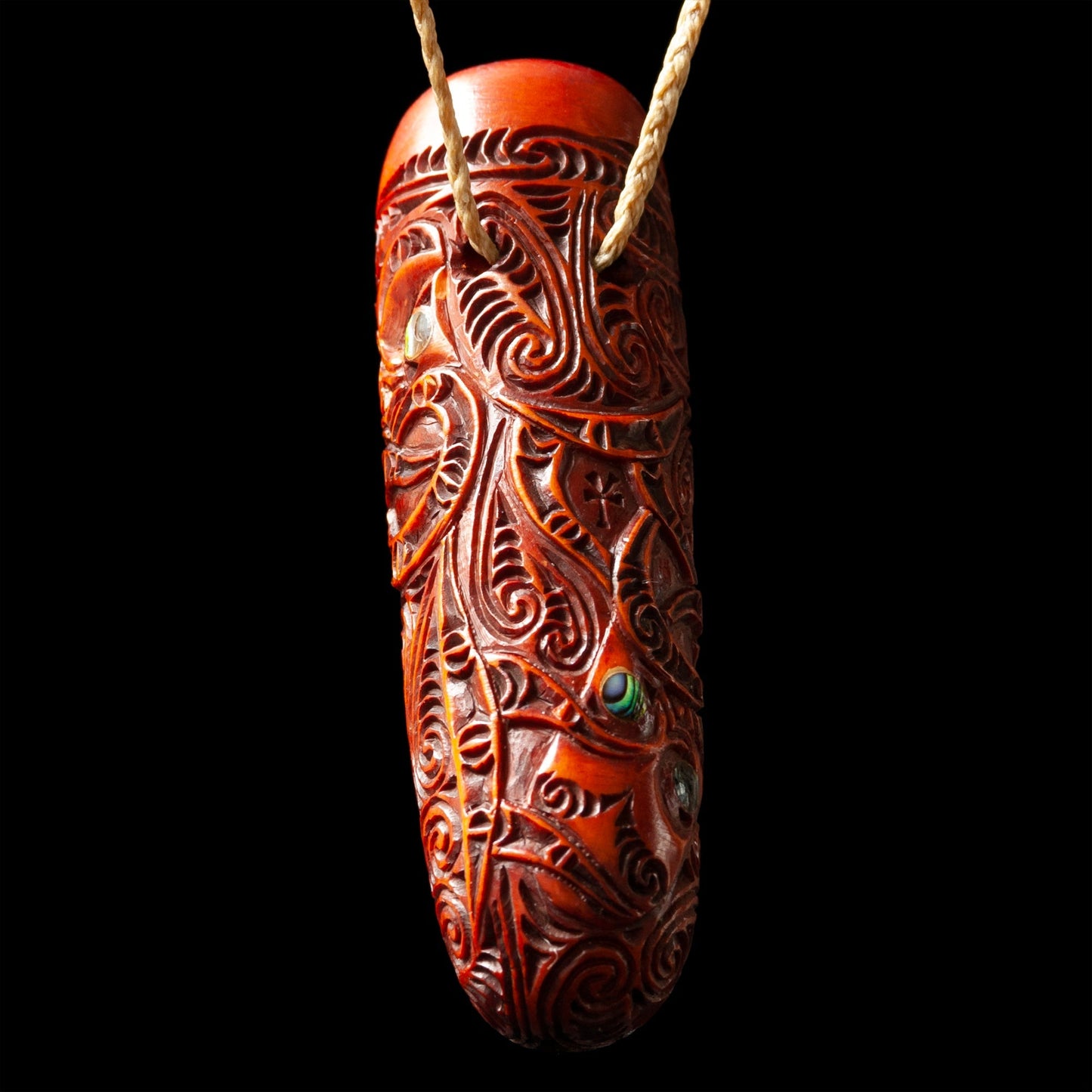 Traditional Stained Bone Nguru Flute by Yuri Terenyi
