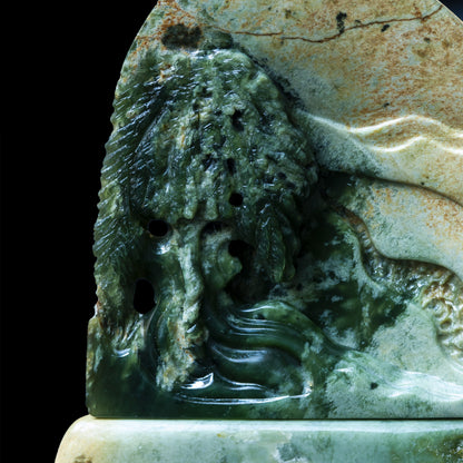 Pounamu Pohutukawa sculpture by Nick Balme Pendant