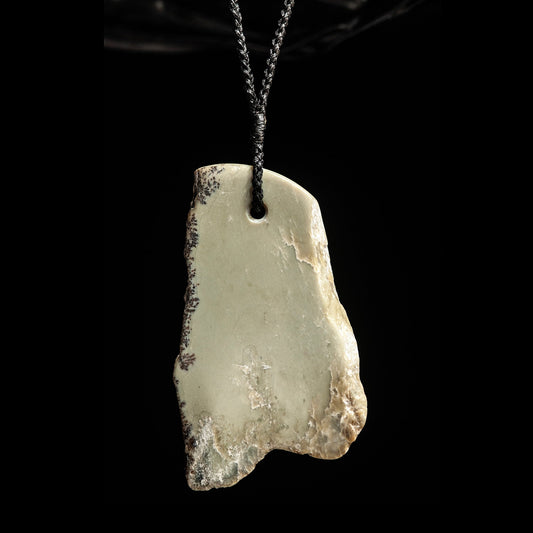 Contemporary Jade drop pendant, hand-crafted Necklace