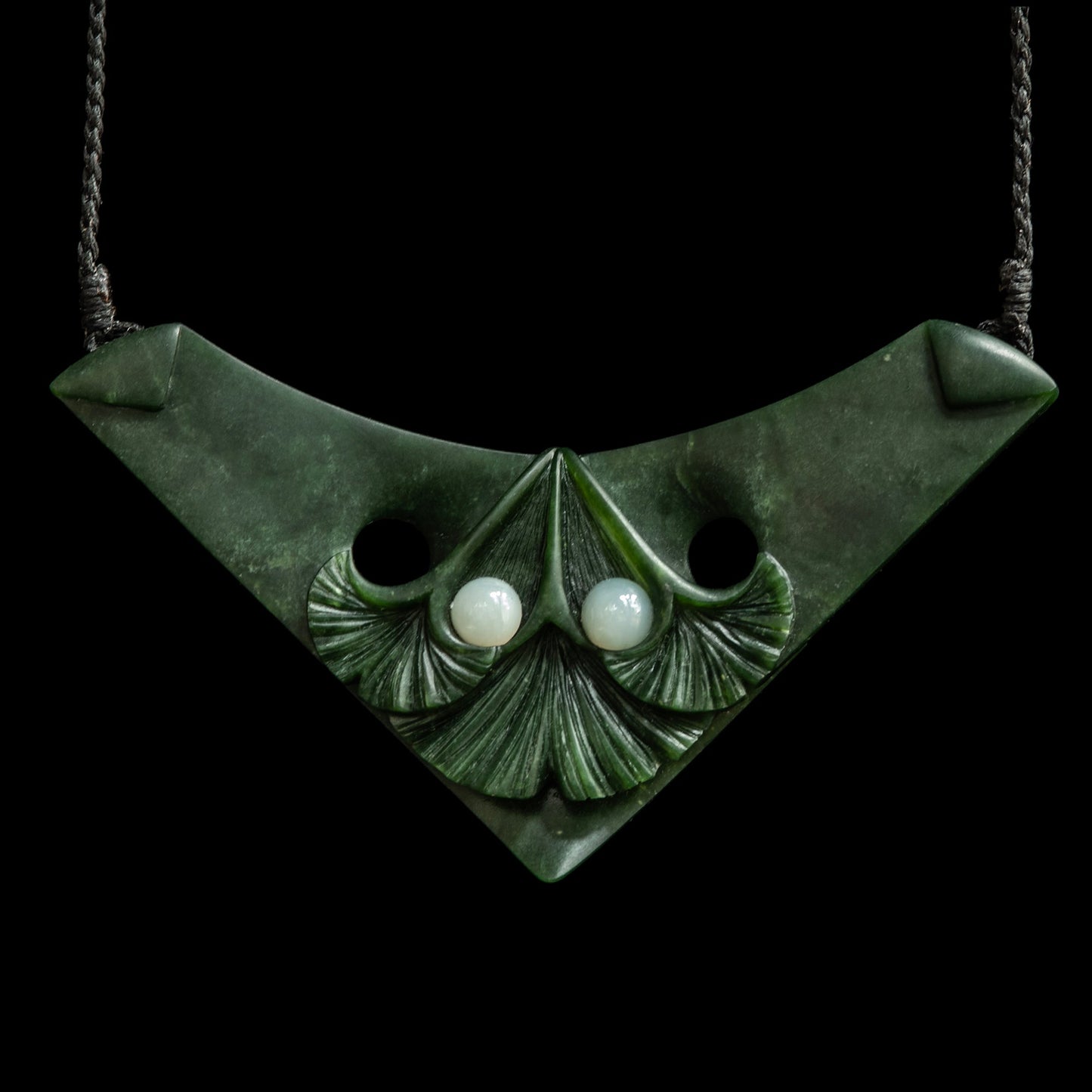 Kawakawa Jade Breast Plate, hand-crafted by Madelyne Gourdin Pendant