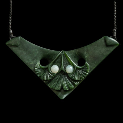 Kawakawa Jade Breast Plate, hand-crafted by Madelyne Gourdin Pendant