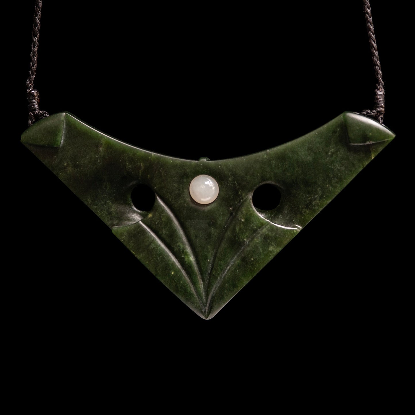 Kawakawa Jade Breast Plate, hand-crafted by Madelyne Gourdin Pendant