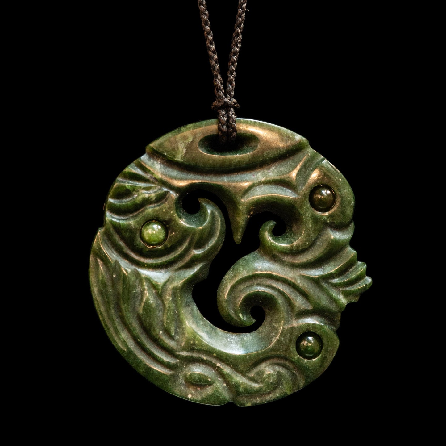 Jade disc, one-off, exquisite art piece by Nick Balme Necklace