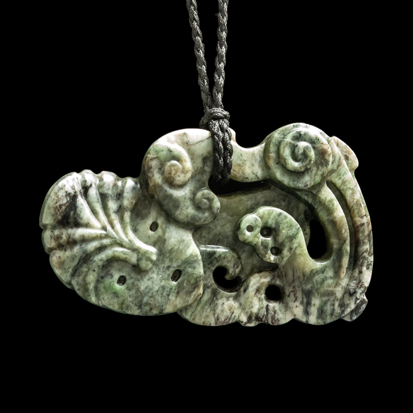Detailed Nelson Jade Tiki Manaia by Nick Balme Pendant