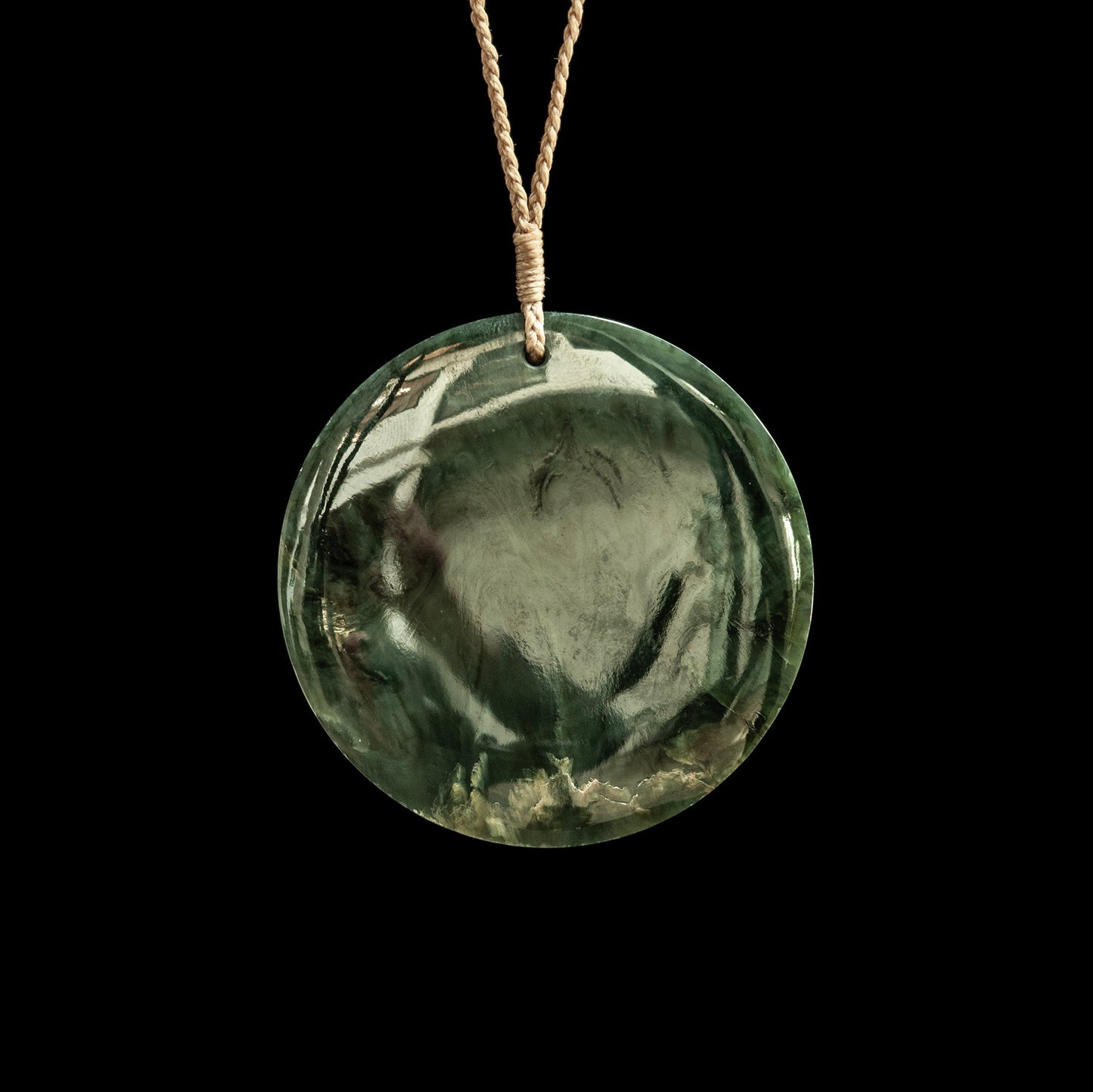 Handmade Jade disc by Alex Sands Necklace