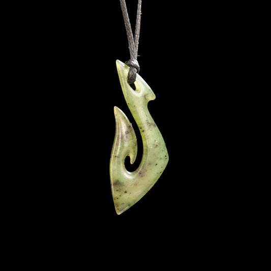 Jade Koru Matau by Shaun Gardiner Pendant