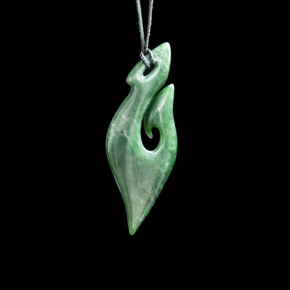 Jade Koru Matau by Shaun Gardiner Pendant