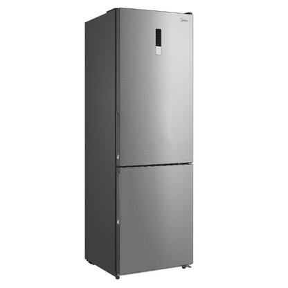 Midea 321L Bottom Mount Fridge Freezer Stainless Steel