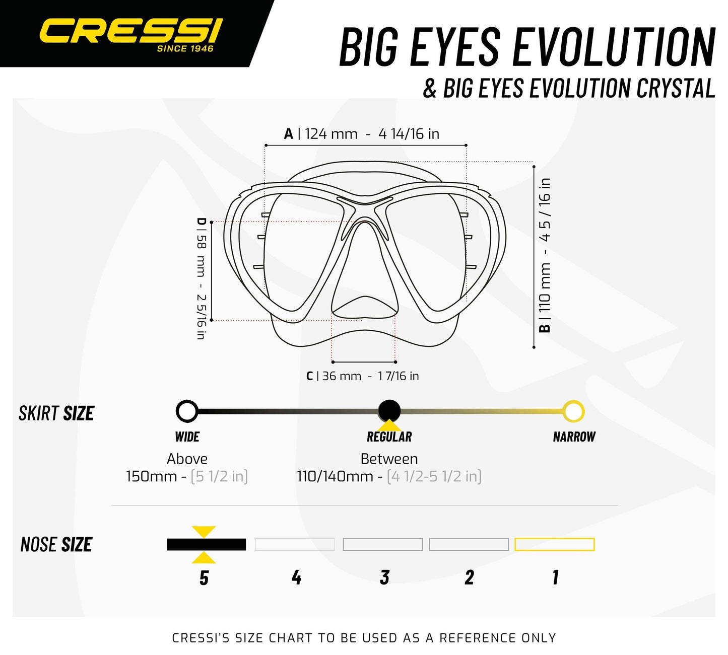 Cressi Big Eyes Evolution Crystal Mask