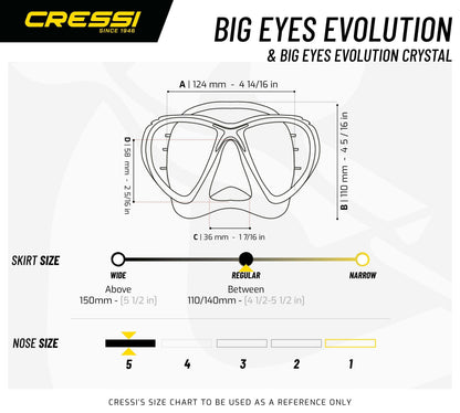 Cressi Big Eyes Evolution Crystal Mask