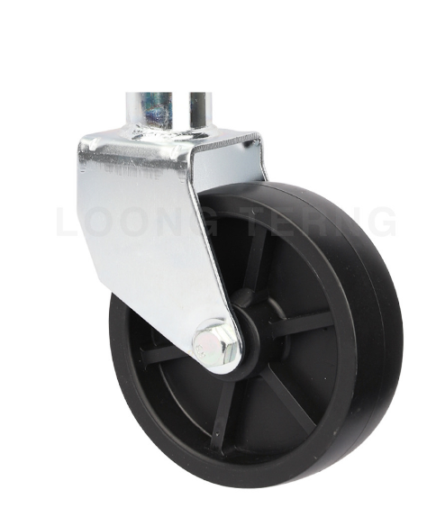 Close up of jockey wheel tire