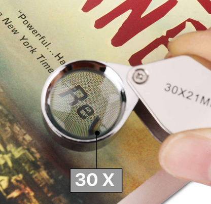 Pocket Jewelry Loupe 30x 21mm Jewelers Eye Magnifying Glass Magnifier