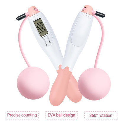 Cordless Skipping Digital Jump Rope (Pink/White)