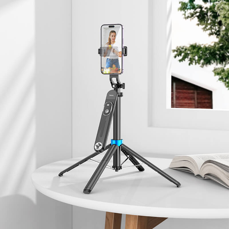 Hoco 2-in-1 Selfie Stick Tripod with Max Height 1.75m & Bluetooth Remote K22