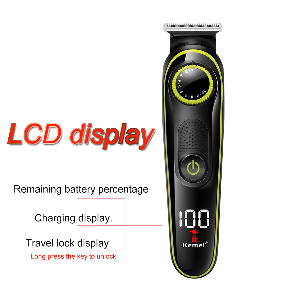 LED display hair trimmer