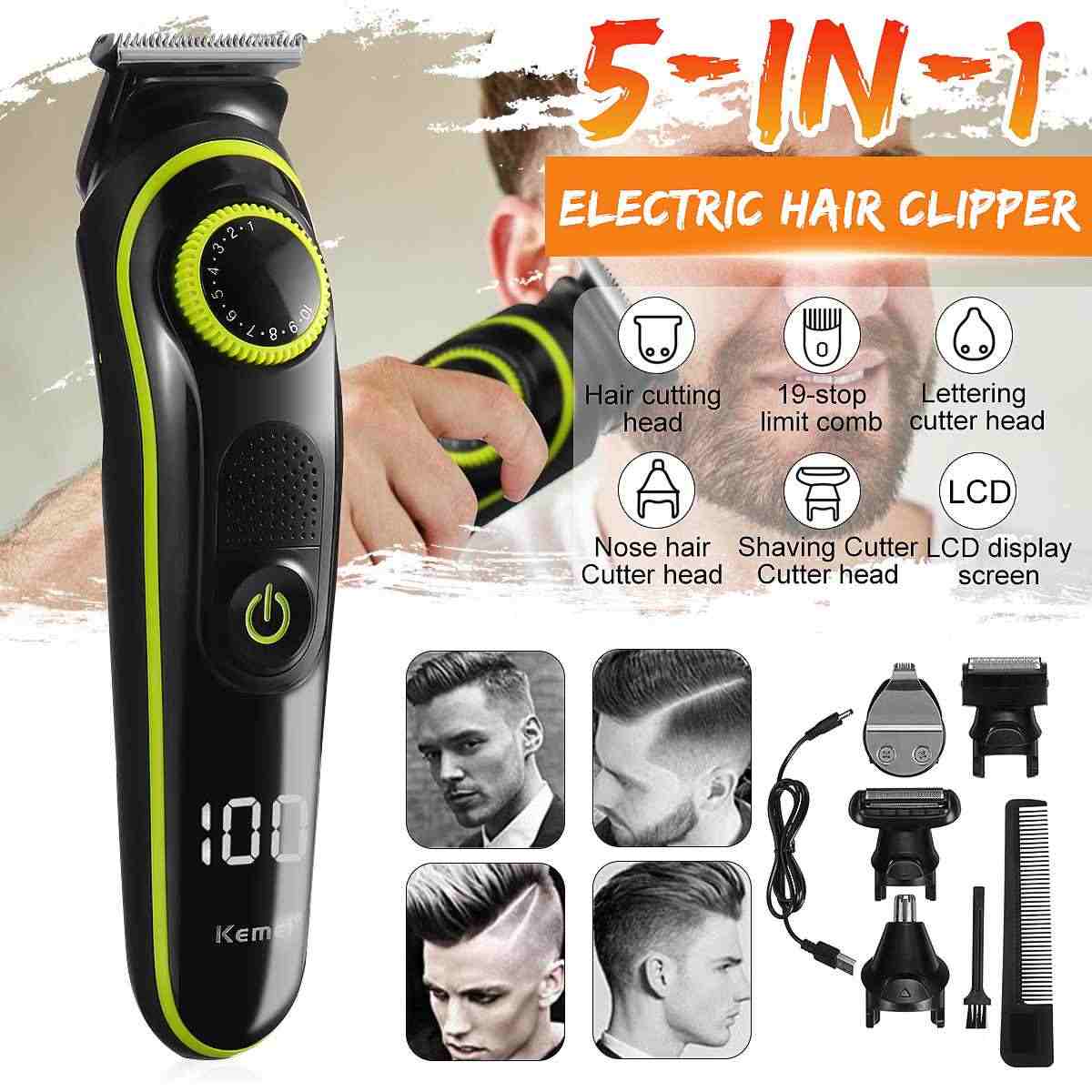 Hair clipper with nose trimmer
