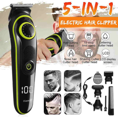 Hair clipper with nose trimmer