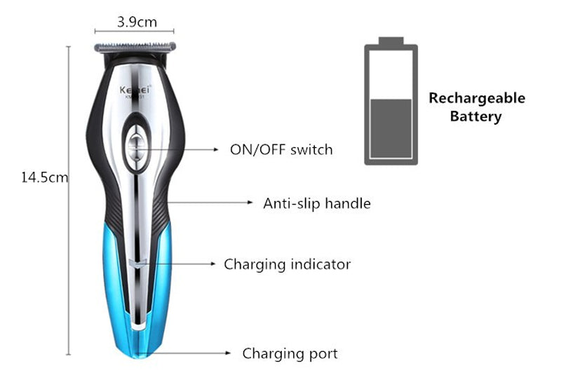Men grooming kit with multiple heads