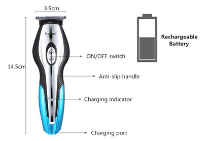 Men grooming kit with multiple heads
