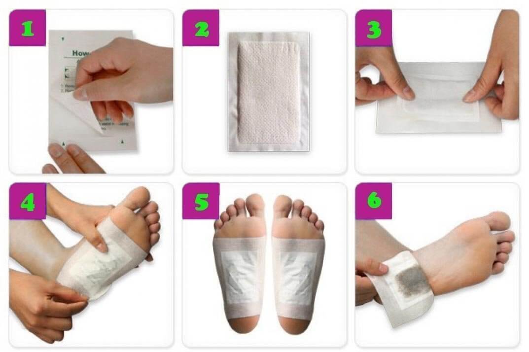 Adhesive detox foot pads