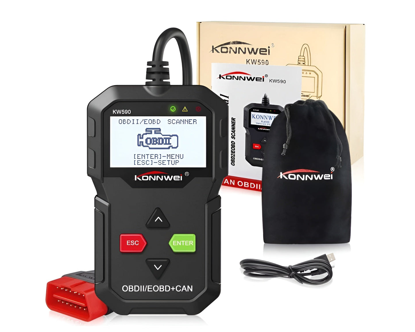 KW590 OBD2 Scanner Code Reader