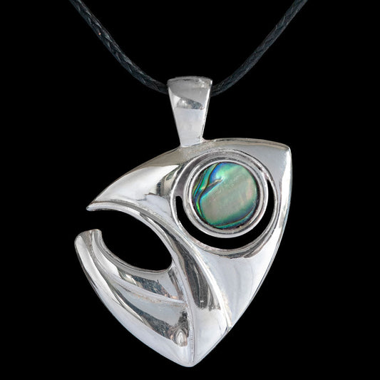 Sterling Silver and Paua Tamure by Kerry Thompson Pendant