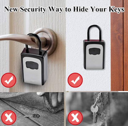 Key Lock Box Wall Mounted Portable Lock Box for House Key 5 Key Capacity