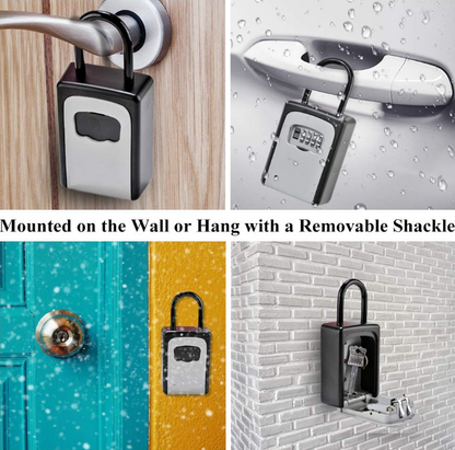 Key Lock Box Wall Mounted Portable Lock Box for House Key 5 Key Capacity