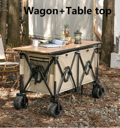 Heavy Duty Collapsible Trolley,Wagon Cart – Extra Large 260L, All-Terrain Wheels LJ1113