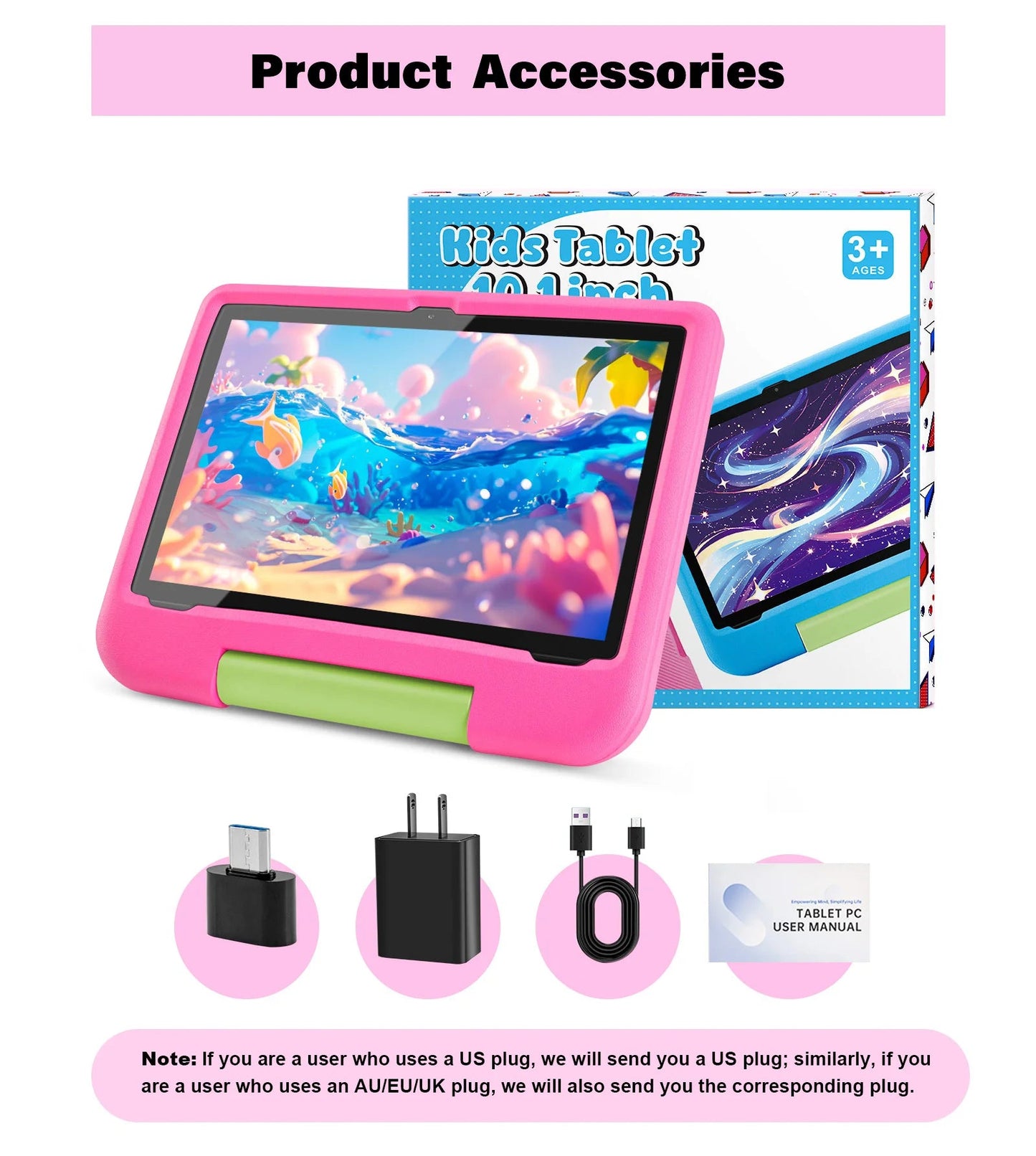 10.1" Kids Android Tablet with Protective Case