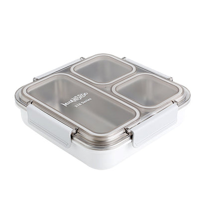 Big Bento Lunch Box — 316L Stainless Steel, 3 Compartments, Leak-Proof