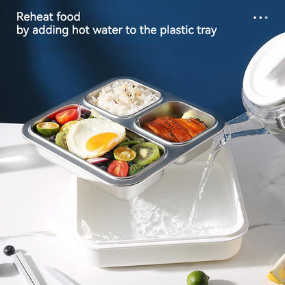 Big Bento Lunch Box — 316L Stainless Steel, 3 Compartments, Leak-Proof