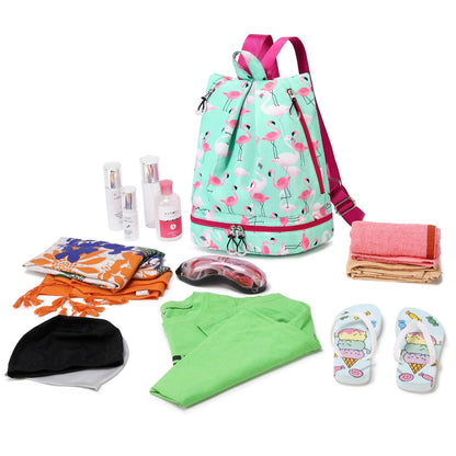 Kids Waterproof Swimming Bag - Flamingo