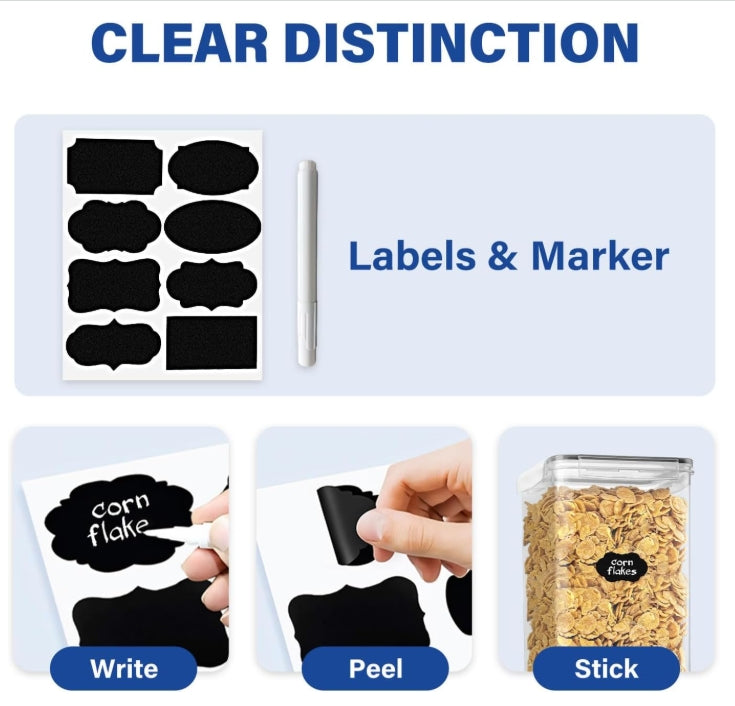 2-Piece Extra Large Food Airtight Pantry Storage Containers (8.5L/Each)