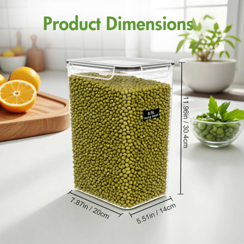 2-Piece Extra Large Food Airtight Pantry Storage Containers (8.5L/Each)