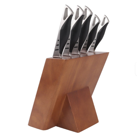 Kitchen Knife Set with Walnut Wood Block Holder
