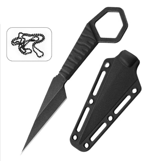 Stainless Steel Mini Knife with Chain and Dedicated Sheath Camping Neck Knives Hand Tools