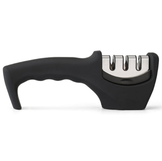 Knife Sharpener Grip Easy to Use 3 Sharpening Options