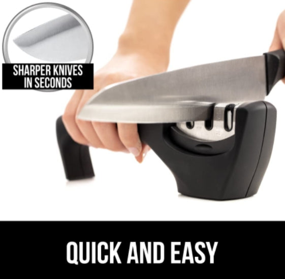 Knife Sharpener Grip Easy to Use 3 Sharpening Options