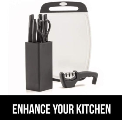 Knife Sharpener Grip Easy to Use 3 Sharpening Options