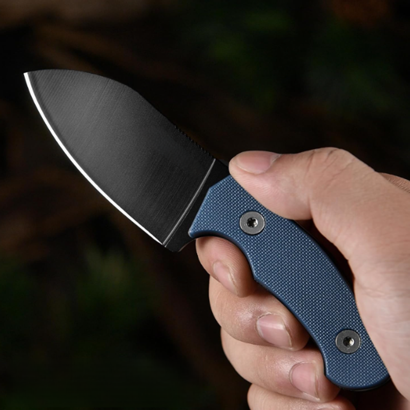 EDC Fixed Blade with Sheath and Necklace Stainless Steel for Hiking & Camping
