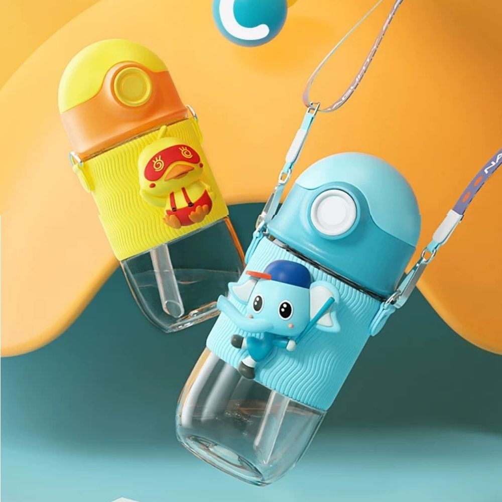 500 ml Korean Kids 3D Shatterproof Sippy Cup Water Bottle with Straw