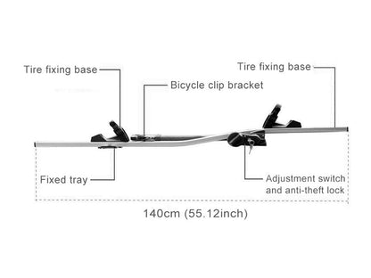Car Roof Bike Rack, Bike Carrier-Silver