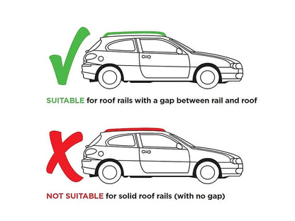 Universal Black Roof Rack Cross Bar - 2 Bars Kit-Silver