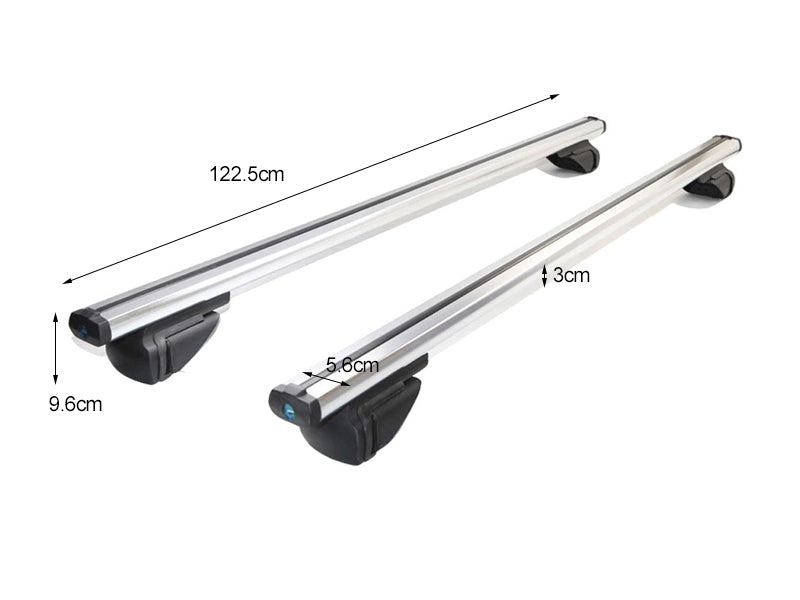 Universal Black Roof Rack Cross Bar - 2 Bars Kit-Silver