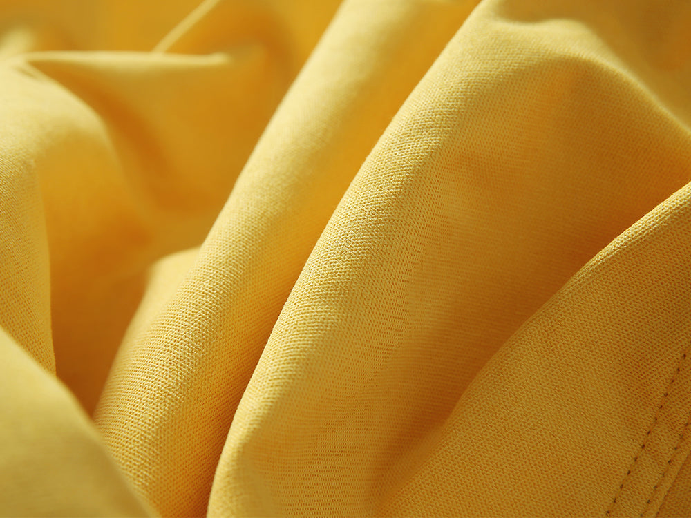 Bean Bag Chair with Footstool-Yellow