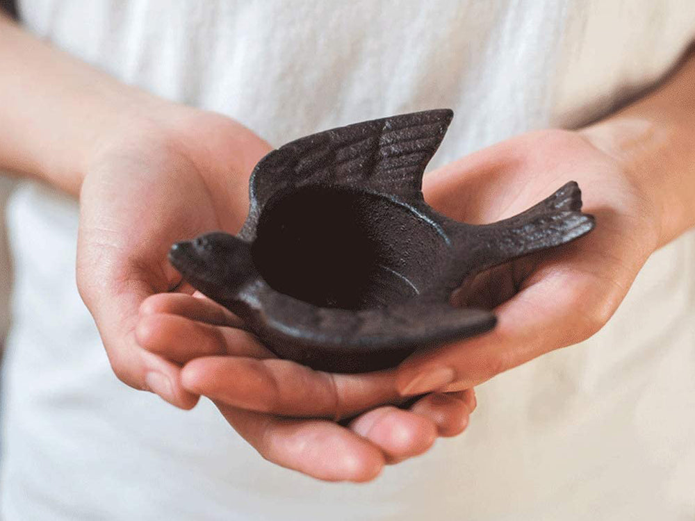 Cast Iron Retro Birds Candle Holder (Set of 2)