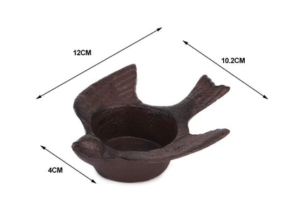 Cast Iron Retro Birds Candle Holder (Set of 2)